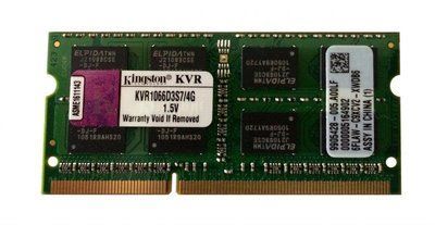 Kingston 4 Gb SO-DIMM DDR3 1066MHz PC3-8500 (KVR1066D3S7/4G) 456 фото